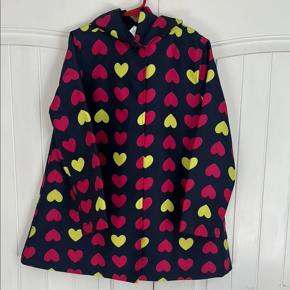 Gymboree Navy Jacket with Pink and Yellow Hearts‎